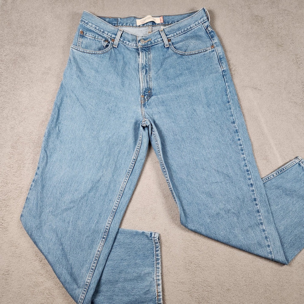 Levis 560 Comfort Fit Jeans Mens 34x32 Light Wash Tapered Leg Denim 005604891
